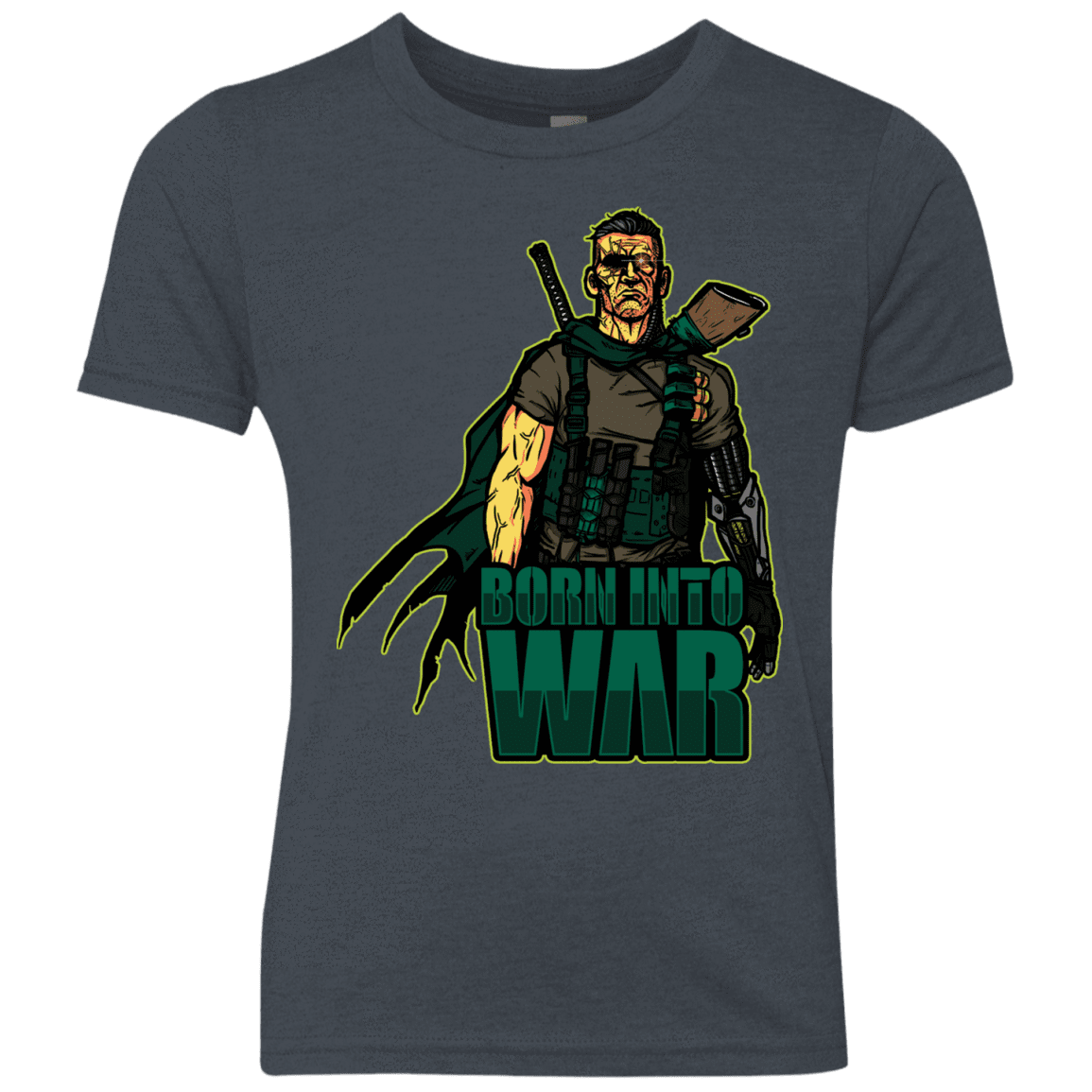 T-Shirts Vintage Navy / YXS Born Into War Youth Triblend T-Shirt