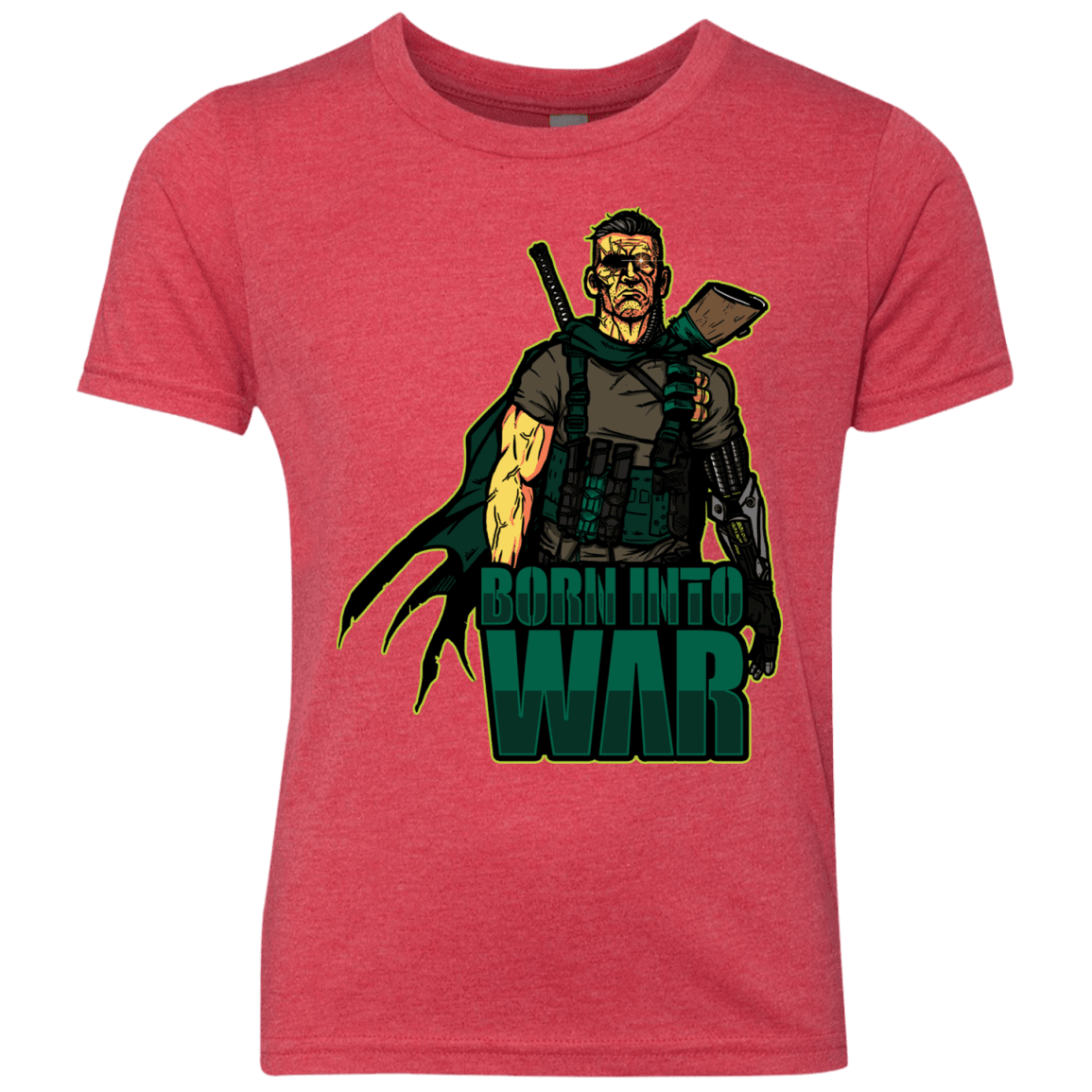 T-Shirts Vintage Red / YXS Born Into War Youth Triblend T-Shirt
