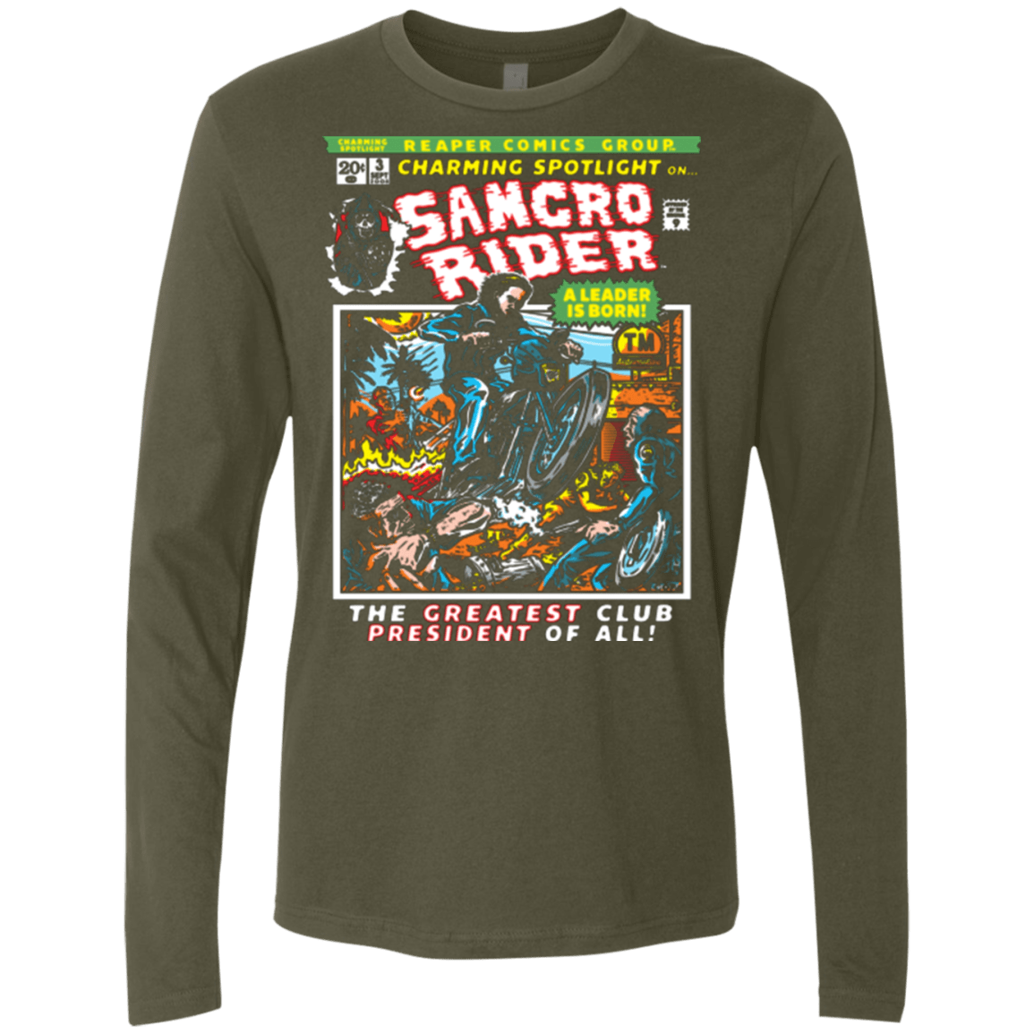 T-Shirts Military Green / Small Born Leader Men's Premium Long Sleeve