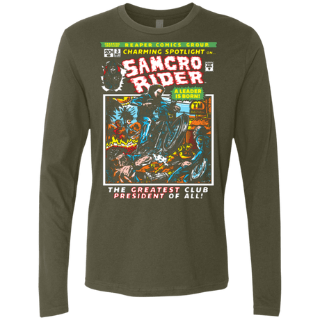 T-Shirts Military Green / Small Born Leader Men's Premium Long Sleeve