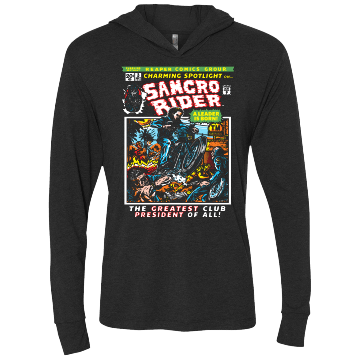 T-Shirts Vintage Black / X-Small Born Leader Triblend Long Sleeve Hoodie Tee