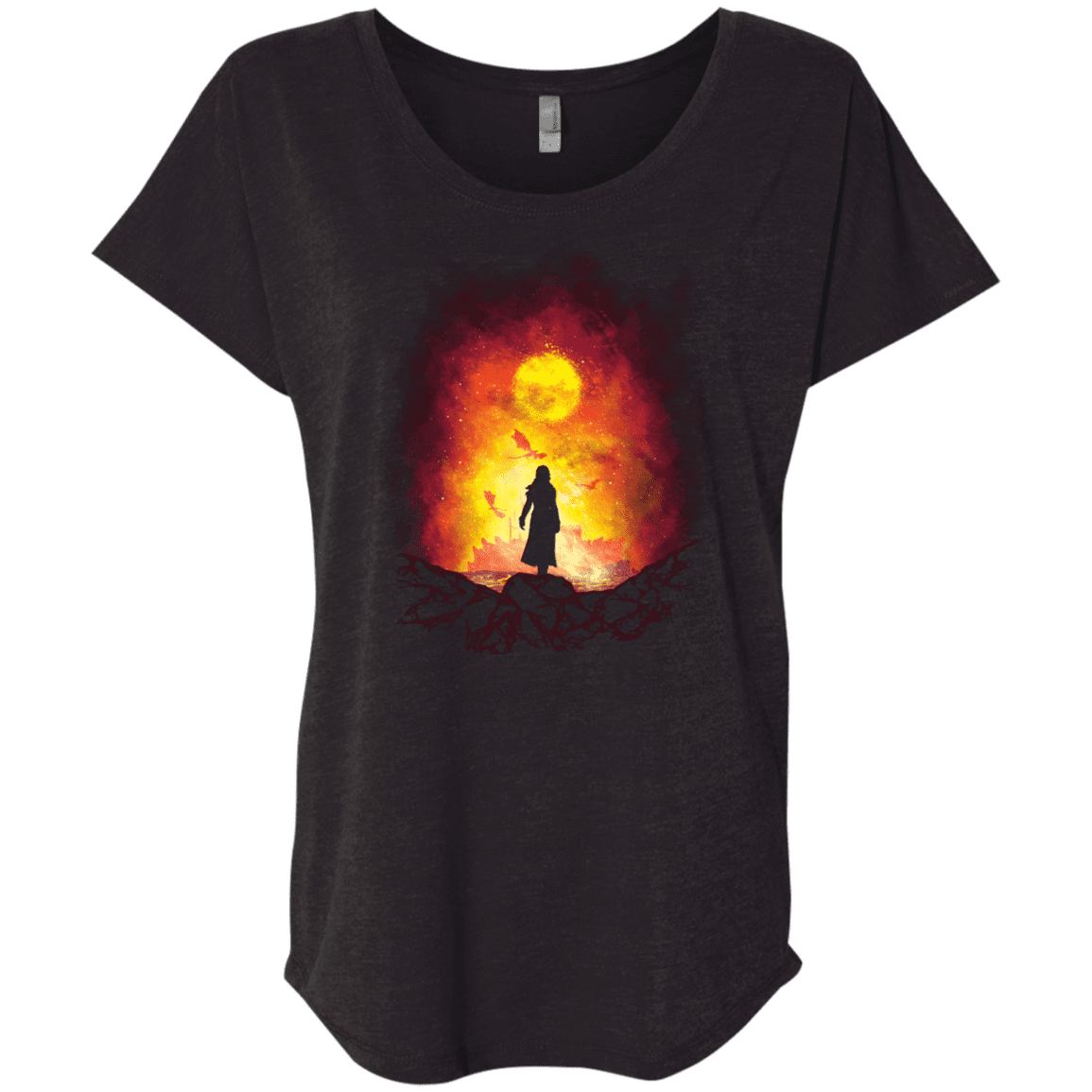 T-Shirts Vintage Black / X-Small Born Of Fire Triblend Dolman Sleeve