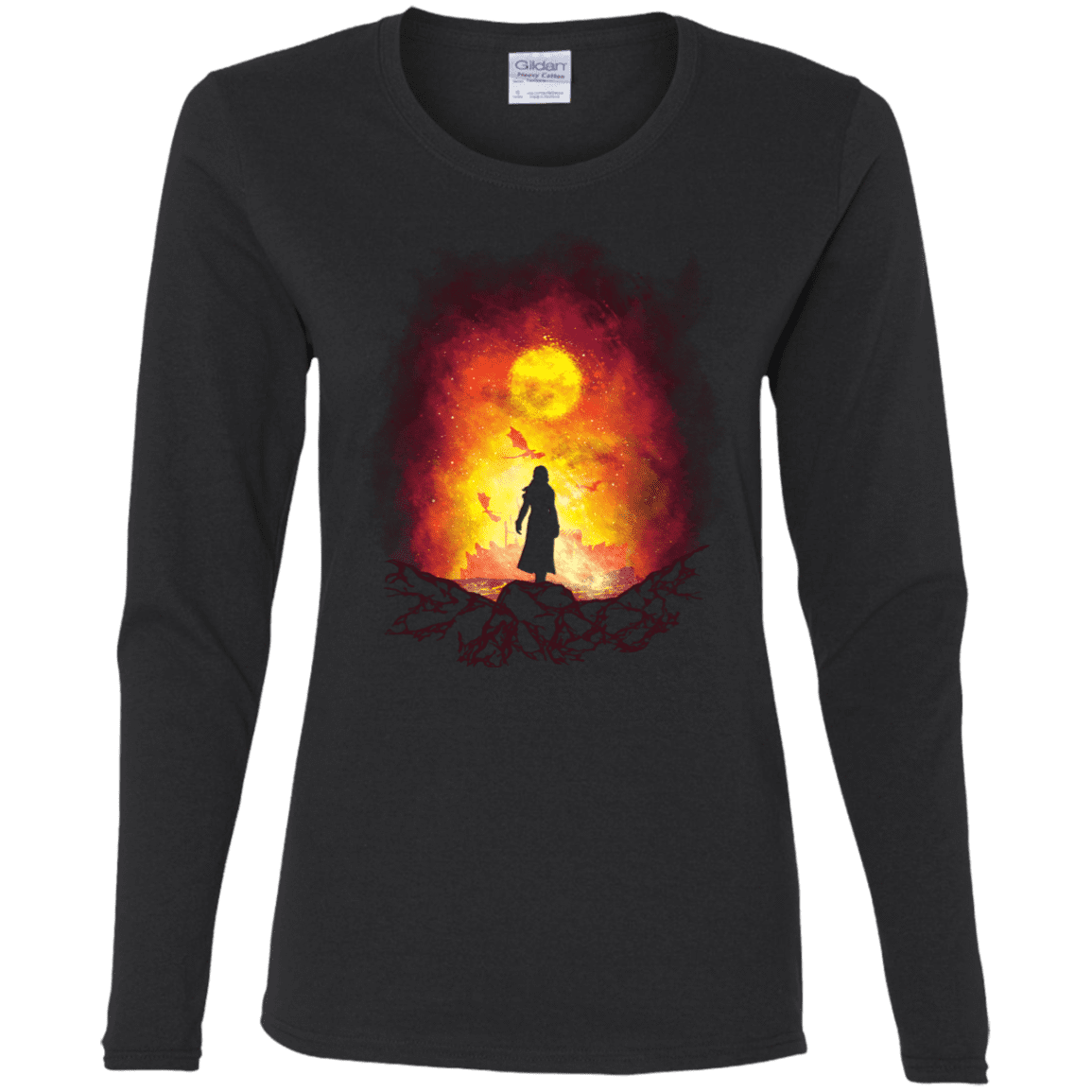 T-Shirts Black / S Born Of Fire Women's Long Sleeve T-Shirt