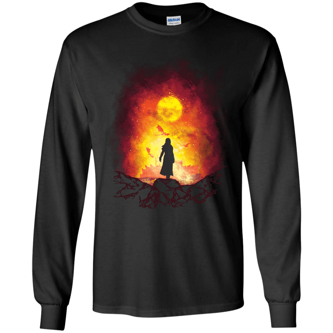 T-Shirts Black / YS Born Of Fire Youth Long Sleeve T-Shirt