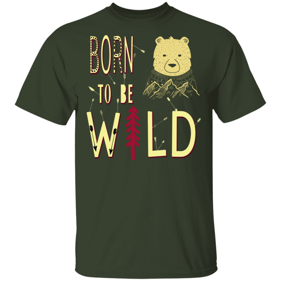T-Shirts Forest / S Born To Be Wild Bear T-Shirt