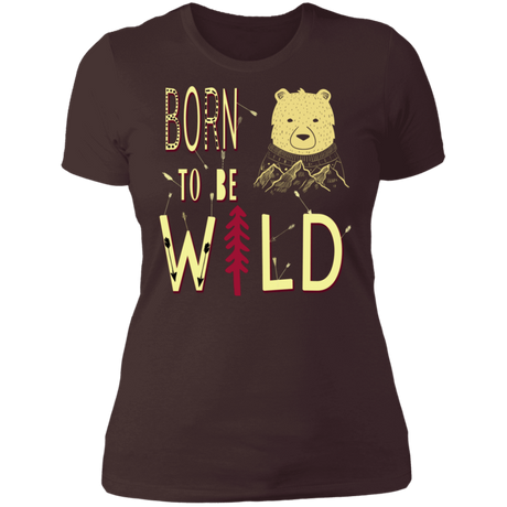 T-Shirts Dark Chocolate / S Born To Be Wild Bear Women's Premium T-Shirt