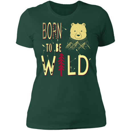 T-Shirts Forest Green / S Born To Be Wild Bear Women's Premium T-Shirt