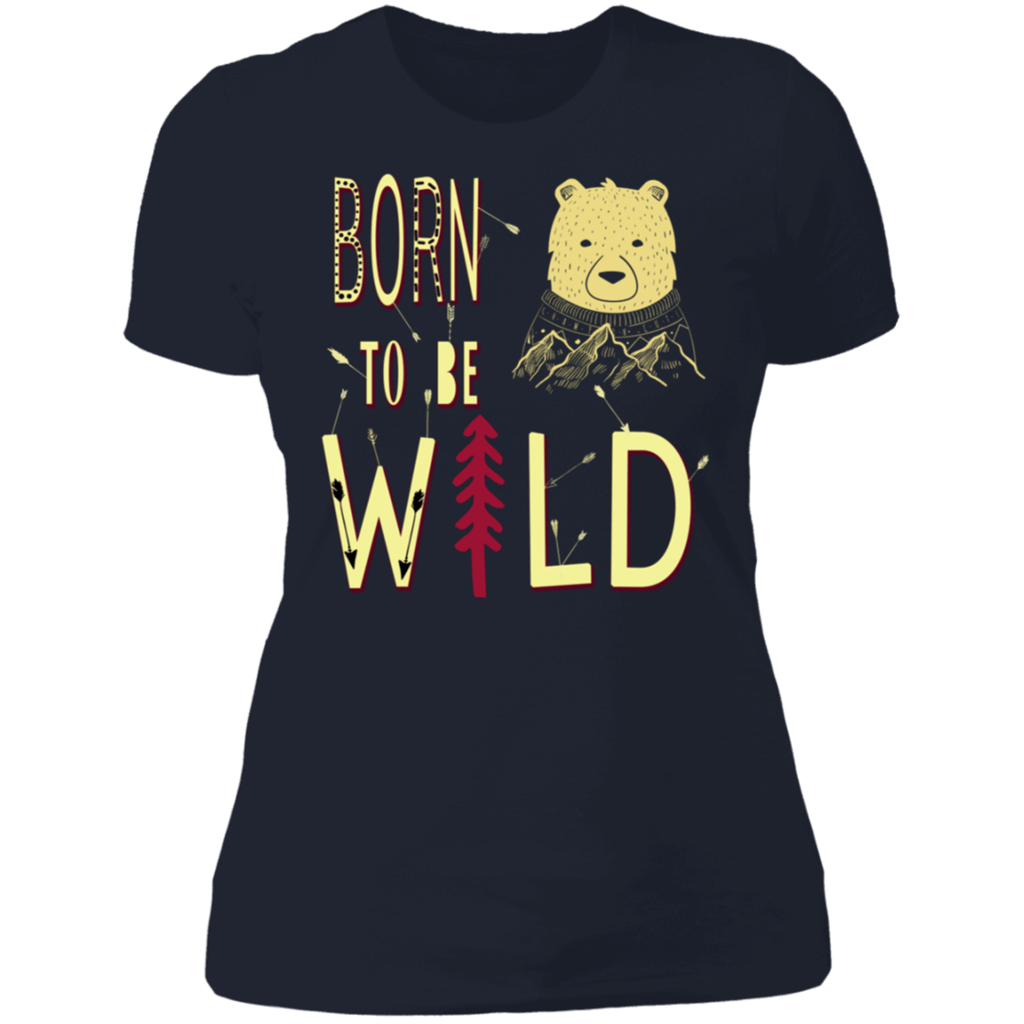 T-Shirts Midnight Navy / S Born To Be Wild Bear Women's Premium T-Shirt