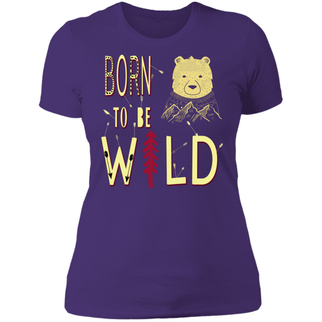 T-Shirts Purple Rush/ / S Born To Be Wild Bear Women's Premium T-Shirt