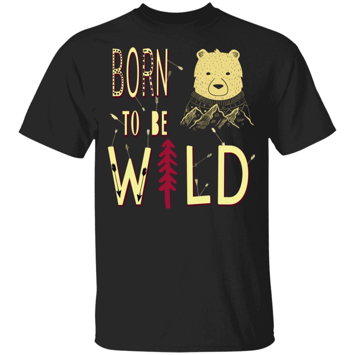 T-Shirts Black / YXS Born To Be Wild Bear Youth T-Shirt