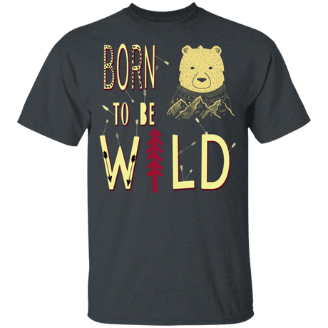 T-Shirts Dark Heather / YXS Born To Be Wild Bear Youth T-Shirt