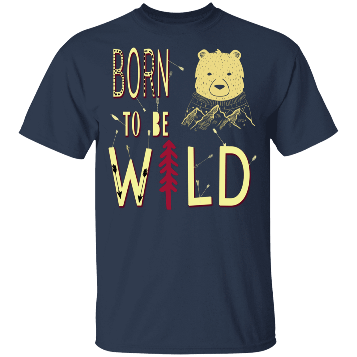 T-Shirts Navy / YXS Born To Be Wild Bear Youth T-Shirt