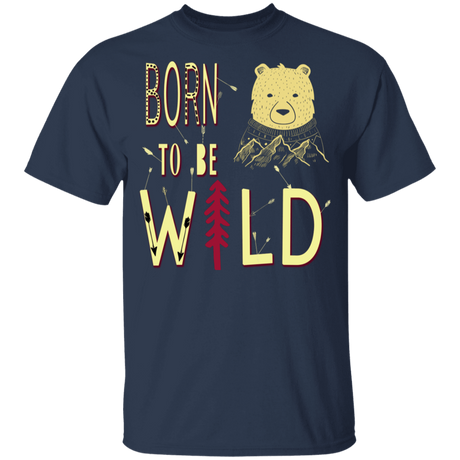 T-Shirts Navy / YXS Born To Be Wild Bear Youth T-Shirt