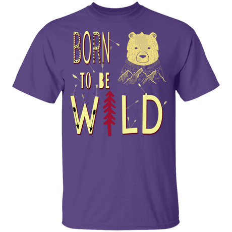 T-Shirts Purple / YXS Born To Be Wild Bear Youth T-Shirt