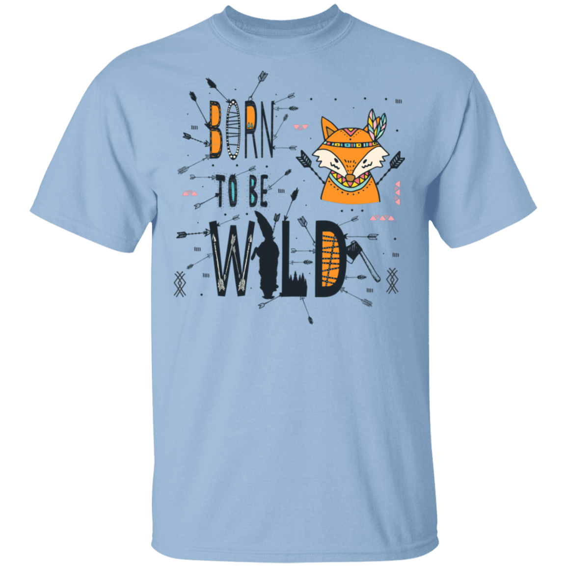 T-Shirts Light Blue / S Born To Be Wild Fox T-Shirt