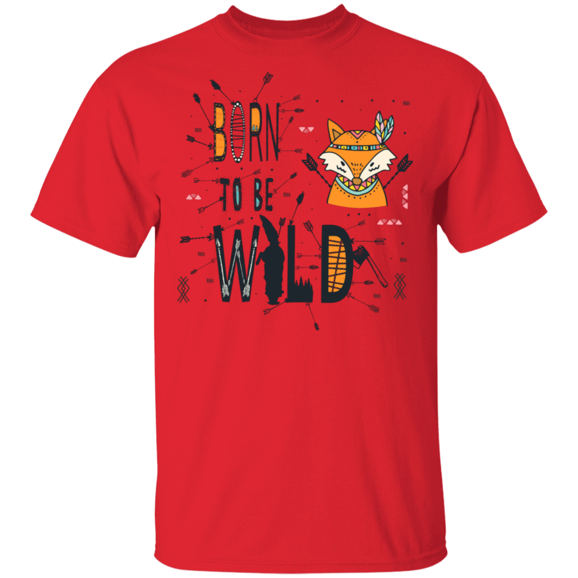 T-Shirts Red / S Born To Be Wild Fox T-Shirt