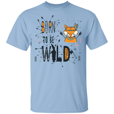 T-Shirts Light Blue / YXS Born To Be Wild Fox Youth T-Shirt