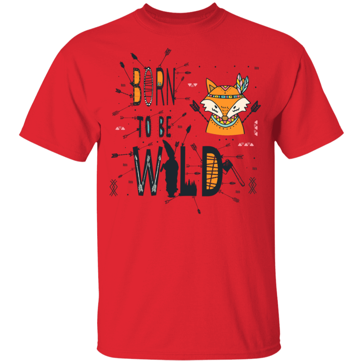 T-Shirts Red / YXS Born To Be Wild Fox Youth T-Shirt