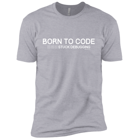 T-Shirts Heather Grey / YXS Born To Code Stuck Debugging Boys Premium T-Shirt