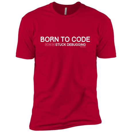 T-Shirts Red / YXS Born To Code Stuck Debugging Boys Premium T-Shirt