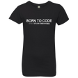 T-Shirts Black / YXS Born To Code Stuck Debugging Girls Premium T-Shirt
