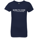 T-Shirts Midnight Navy / YXS Born To Code Stuck Debugging Girls Premium T-Shirt