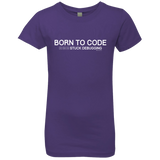 T-Shirts Purple Rush / YXS Born To Code Stuck Debugging Girls Premium T-Shirt