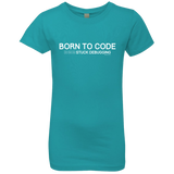 T-Shirts Tahiti Blue / YXS Born To Code Stuck Debugging Girls Premium T-Shirt