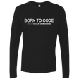 T-Shirts Black / Small Born To Code Stuck Debugging Men's Premium Long Sleeve