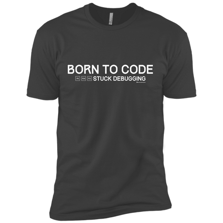T-Shirts Heavy Metal / X-Small Born To Code Stuck Debugging Men's Premium T-Shirt