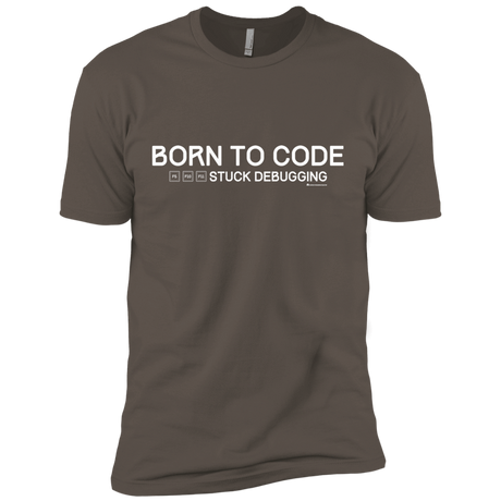 T-Shirts Warm Grey / X-Small Born To Code Stuck Debugging Men's Premium T-Shirt