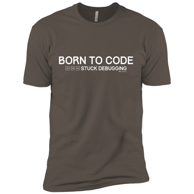 T-Shirts Warm Grey / X-Small Born To Code Stuck Debugging Men's Premium T-Shirt