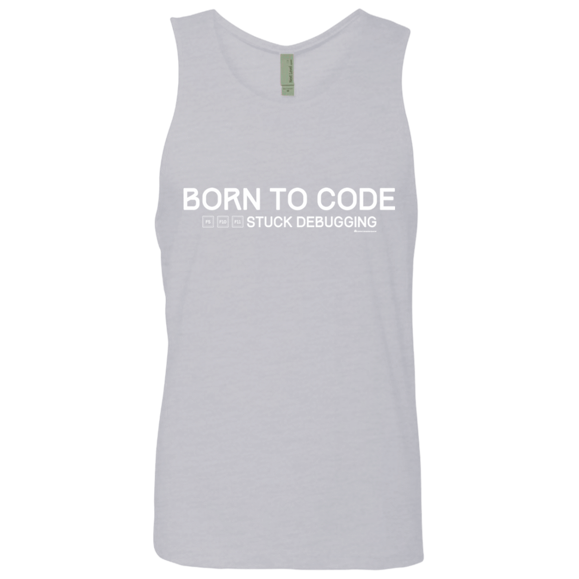 T-Shirts Heather Grey / Small Born To Code Stuck Debugging Men's Premium Tank Top