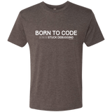 T-Shirts Macchiato / Small Born To Code Stuck Debugging Men's Triblend T-Shirt