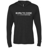 T-Shirts Vintage Black / X-Small Born To Code Stuck Debugging Triblend Long Sleeve Hoodie Tee