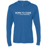 T-Shirts Vintage Royal / X-Small Born To Code Stuck Debugging Triblend Long Sleeve Hoodie Tee