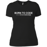 T-Shirts Black / X-Small Born To Code Stuck Debugging Women's Premium T-Shirt