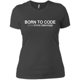 T-Shirts Heavy Metal / X-Small Born To Code Stuck Debugging Women's Premium T-Shirt