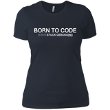 T-Shirts Indigo / X-Small Born To Code Stuck Debugging Women's Premium T-Shirt