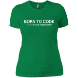 T-Shirts Kelly Green / X-Small Born To Code Stuck Debugging Women's Premium T-Shirt