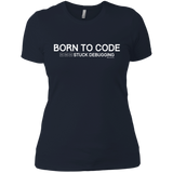 T-Shirts Midnight Navy / X-Small Born To Code Stuck Debugging Women's Premium T-Shirt