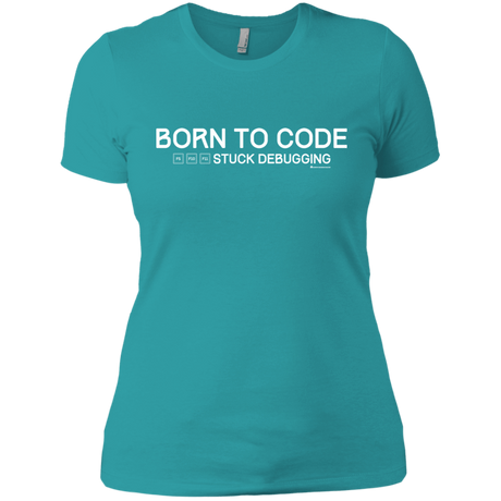 T-Shirts Tahiti Blue / X-Small Born To Code Stuck Debugging Women's Premium T-Shirt