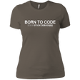 T-Shirts Warm Grey / X-Small Born To Code Stuck Debugging Women's Premium T-Shirt