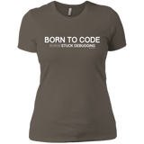 T-Shirts Warm Grey / X-Small Born To Code Stuck Debugging Women's Premium T-Shirt