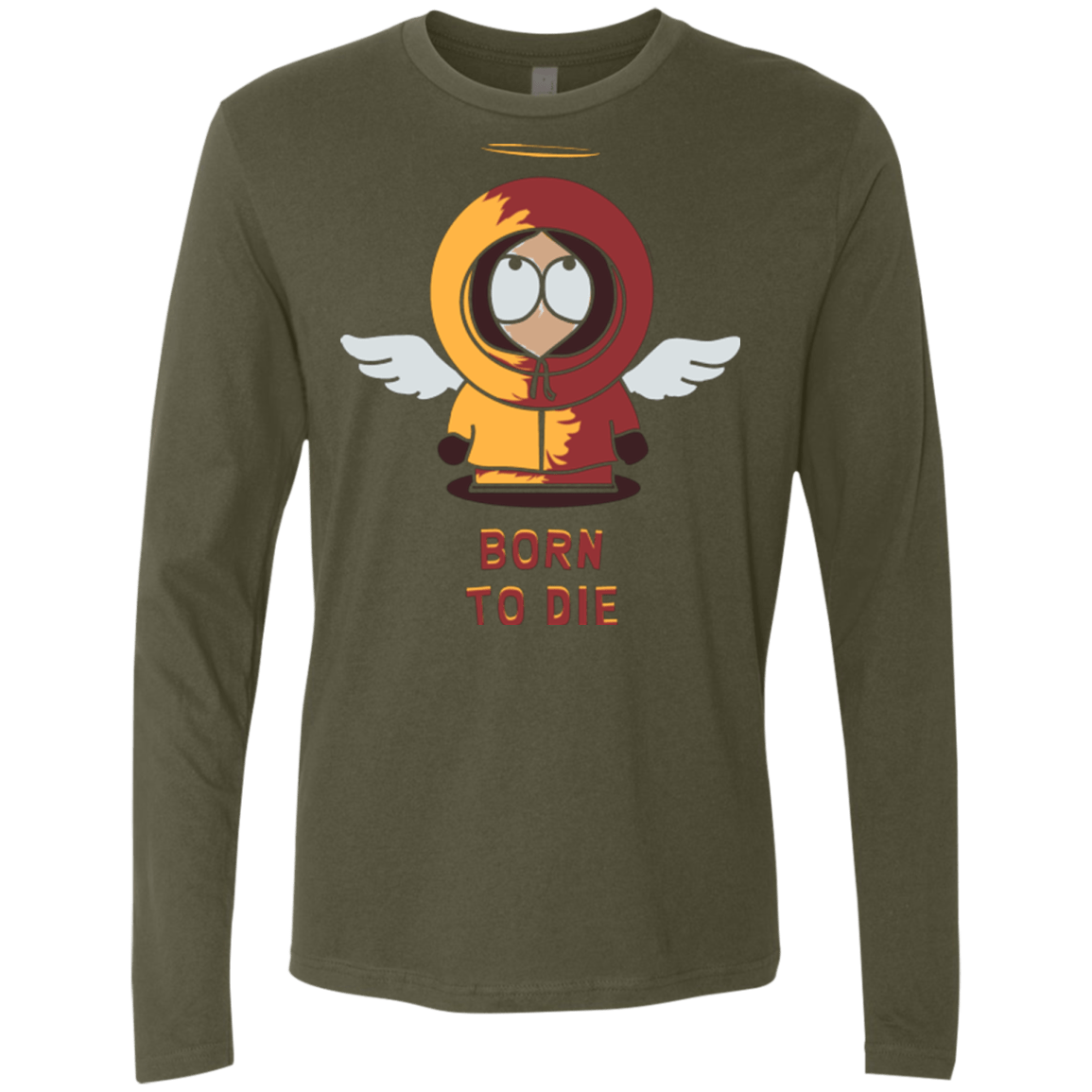 T-Shirts Military Green / Small BORN TO DIE Men's Premium Long Sleeve