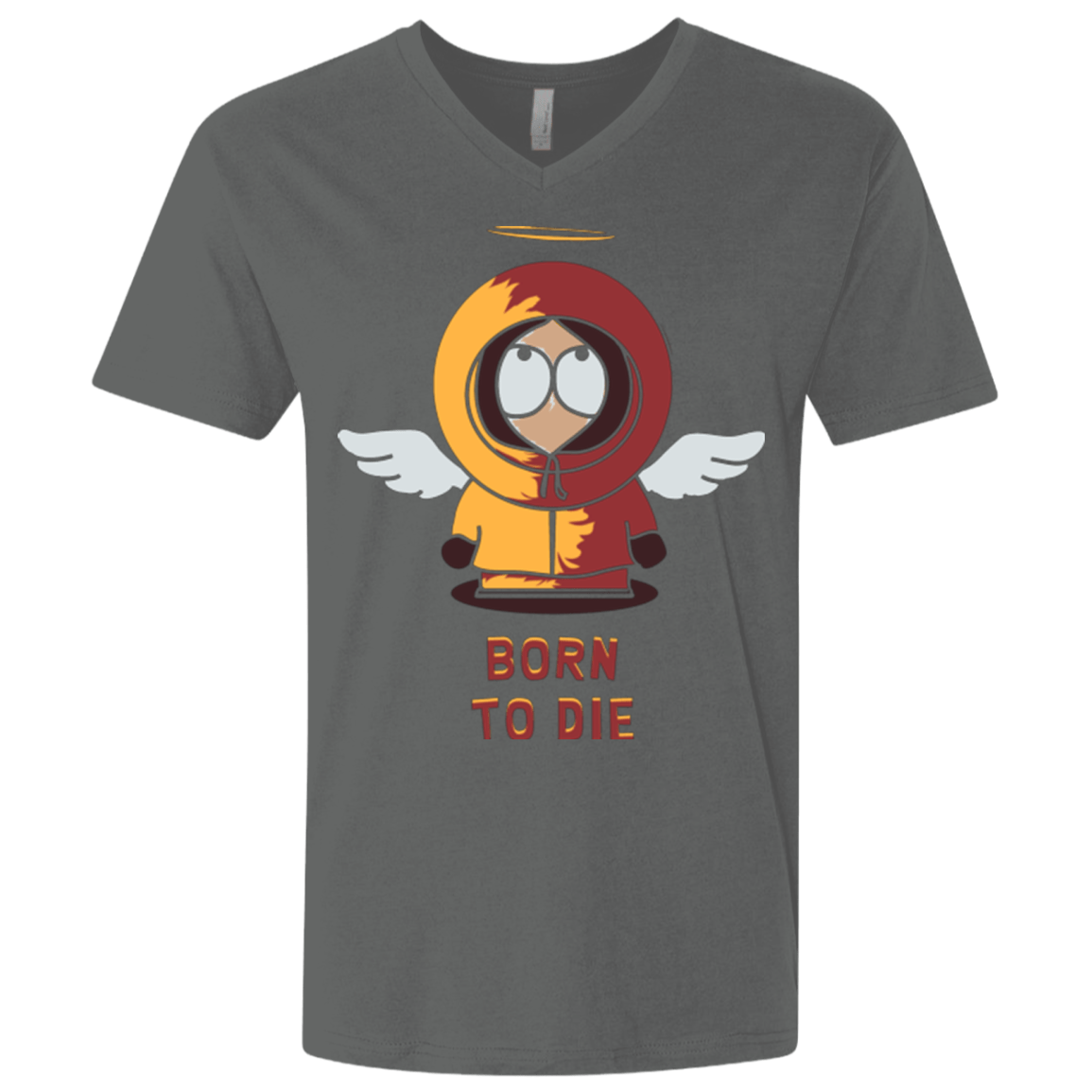 T-Shirts Heavy Metal / X-Small BORN TO DIE Men's Premium V-Neck