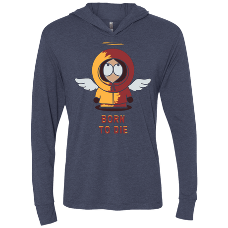 T-Shirts Vintage Navy / X-Small BORN TO DIE Triblend Long Sleeve Hoodie Tee