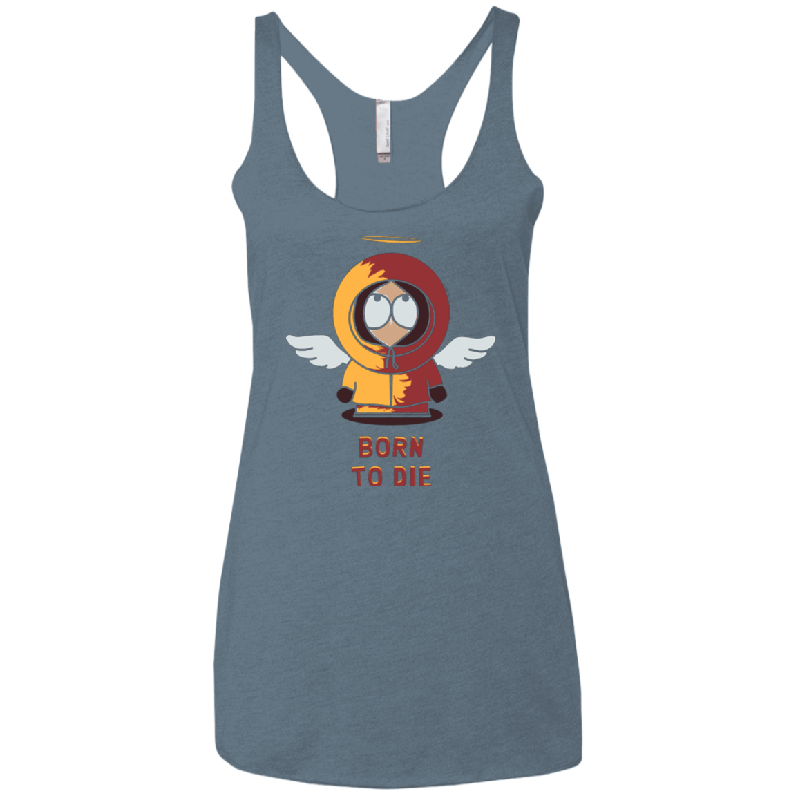 T-Shirts Indigo / X-Small BORN TO DIE Women's Triblend Racerback Tank