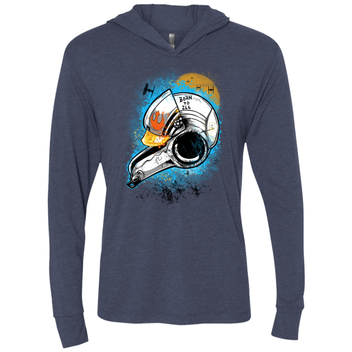 T-Shirts Vintage Navy / X-Small Born to Ill Triblend Long Sleeve Hoodie Tee