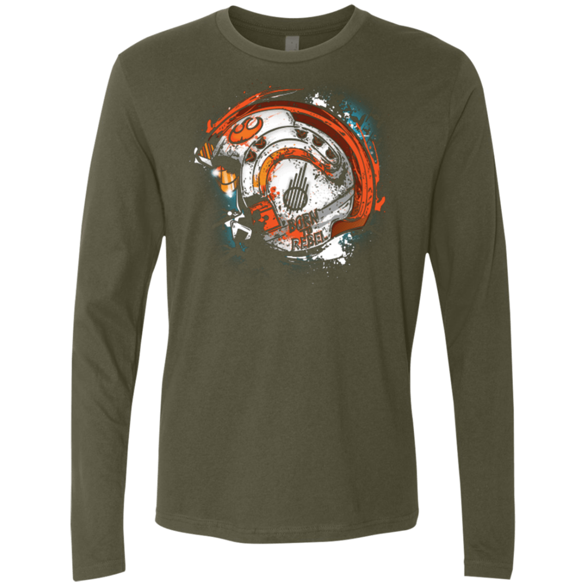 T-Shirts Military Green / Small Born to Rebel Men's Premium Long Sleeve